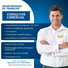 GRANDE OPORTUNIDADE NA AREA DE CONSULTOR COMERCIAL