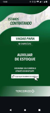 Vaga Auxiliar Estoque - Masculino
