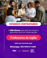Professor (a) de inglês, início imediato