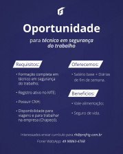 Vaga para Técnico em Segurança do Trabalho