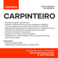 VAGA ROTESMA - CARPINTEIRO