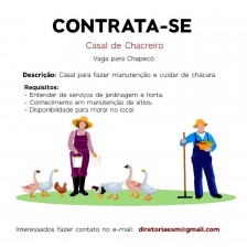 Contrata-se casal de Chacreiro