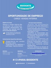 VAGA: VENDAS INTERNA