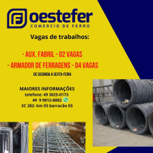 Oestefer Contrata - Armador de ferragens (4 vagas)