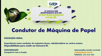 Condutor de Máquina Tissue