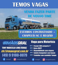 MOTORISTA CARRETA - TANQUE