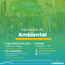 Vaga para Líder de coleta